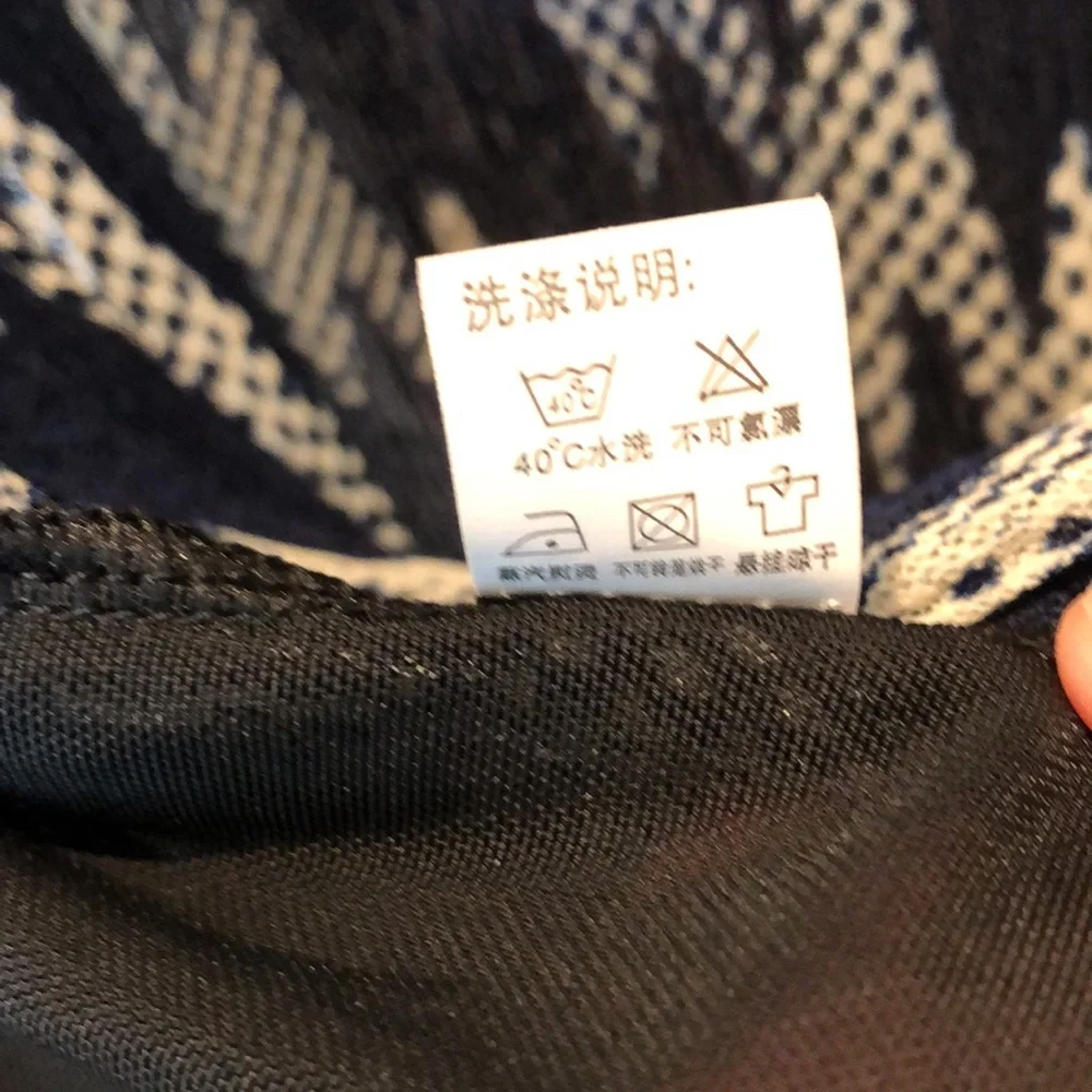 Navy, black, white open jacket, shawl sheer. M or L - Picture 11 of 11